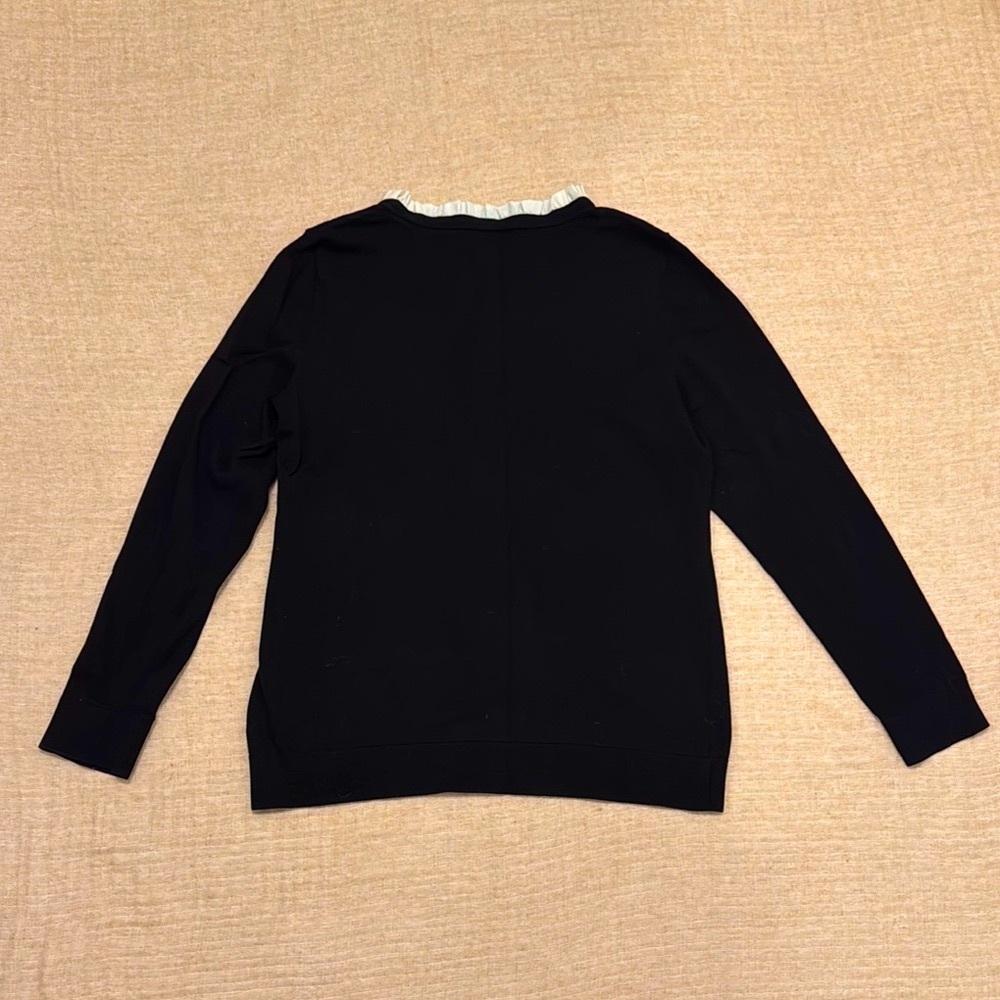 Talbots Black Buttoned Sweater - Picture 3 of 4